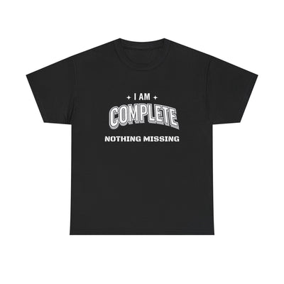 I Am Complete tee | Wholeness back design, affirmation shirt
