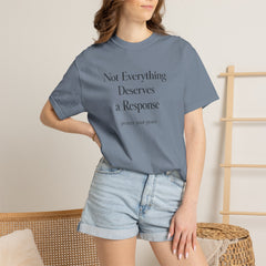 Not Everything Deserves a Response Shirt, Boundary Setting T-Shirt, Self Respect Tee, Mental Health Quote Shirt, Peace Tee Gift