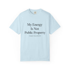 My Energy Is Not Public Property T-Shirt | Boundary Setting Tee, Self Respect Shirt, Mental Health Quote Tee, Introvert Gift