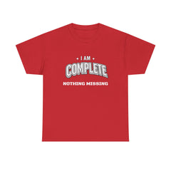 I Am Complete tee | Wholeness back design, affirmation shirt